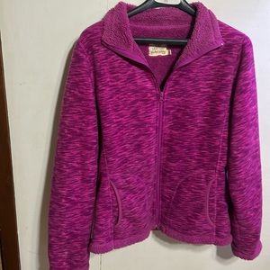 Zebra striped purple fleece